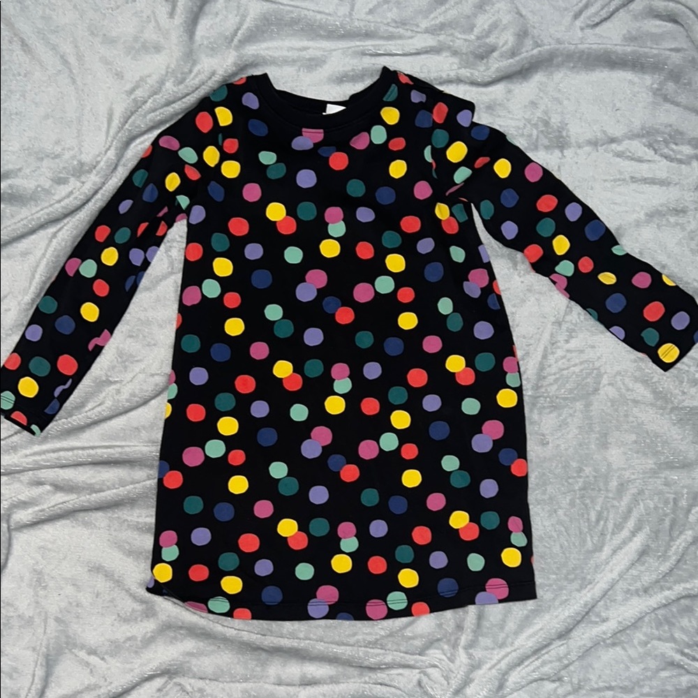 Hanna Andersson Black Polka Dot Kids Dress